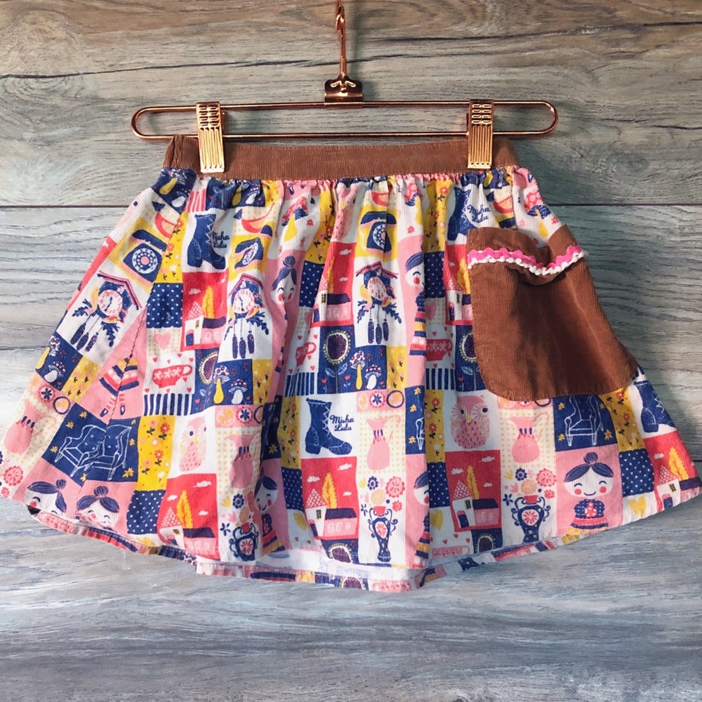 Misha Lulu girls corduroy fall skirt.